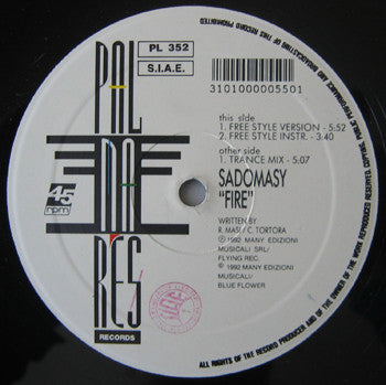 Sadomasy : Fire (12")
