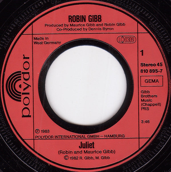 Robin Gibb : Juliet (7", Single)
