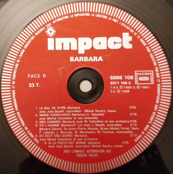 Barbara (5) : Barbara (LP, Comp, RE)