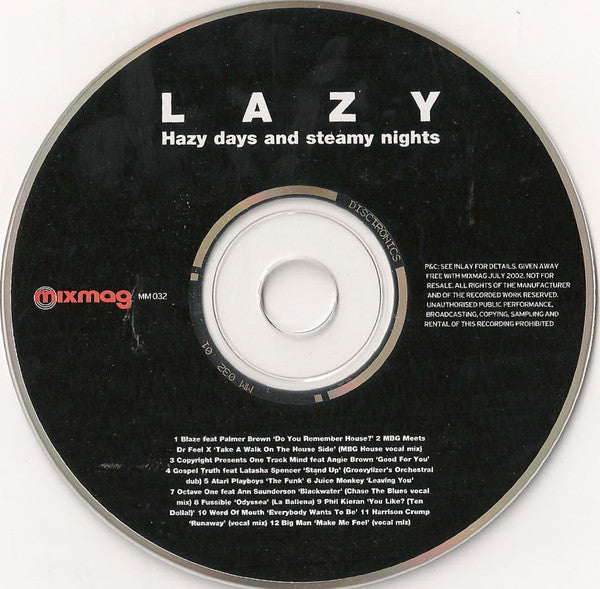 Steve Lindon : Lazy (CD, Comp, Mixed)