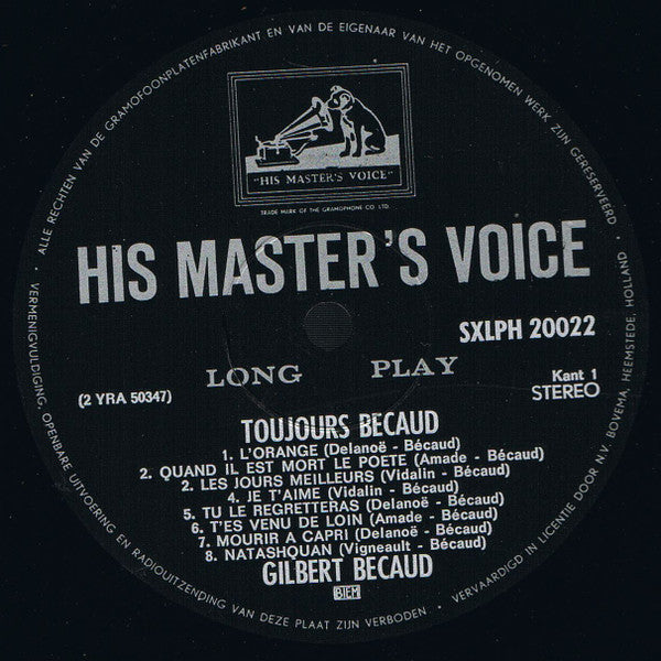 Gilbert Bécaud : Toujours Bécaud!! (LP, Album, Comp)