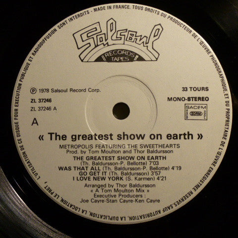 Metropolis (5) Featuring The Sweethearts : The Greatest Show On Earth (LP, Album)