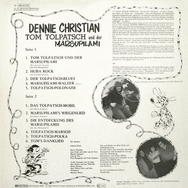 Dennie Christian : Tom Tolpatsch Und Der Marsupilami (LP, Album)