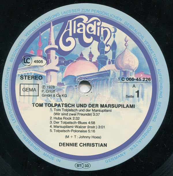 Dennie Christian : Tom Tolpatsch Und Der Marsupilami (LP, Album)