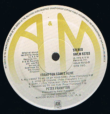 Peter Frampton : Frampton Comes Alive (2xLP, Album)