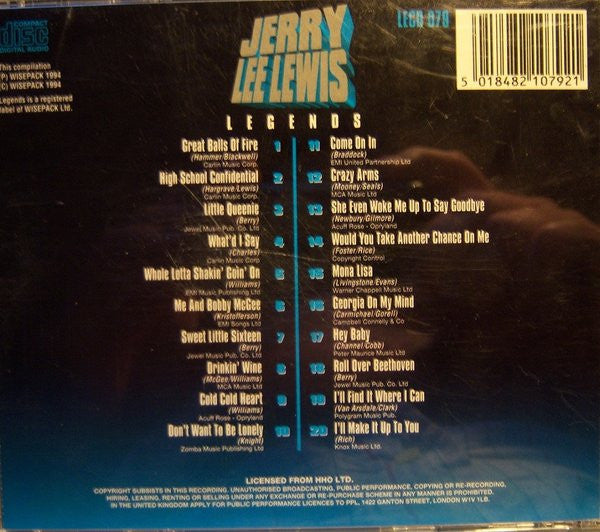 Jerry Lee Lewis : Legends (CD, Comp)