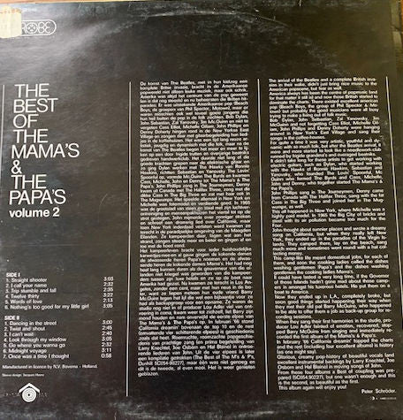 The Mamas & The Papas : The Best Of The Mama's & Papa's  Volume 2 (LP, Comp)