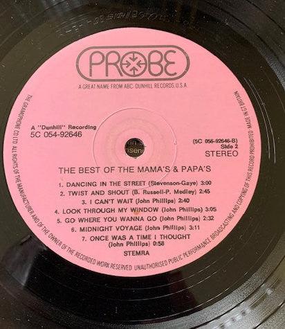 The Mamas & The Papas : The Best Of The Mama's & Papa's  Volume 2 (LP, Comp)