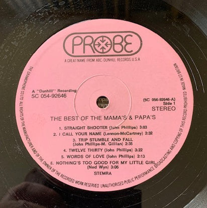 The Mamas & The Papas : The Best Of The Mama's & Papa's  Volume 2 (LP, Comp)