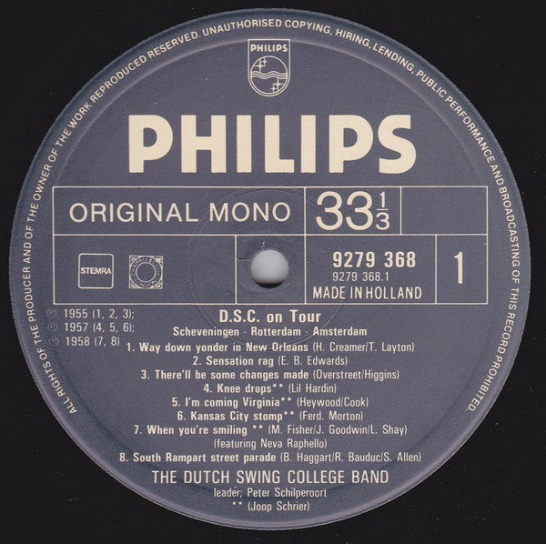 The Dutch Swing College Band : D.S.C. On Tour (LP, Comp)