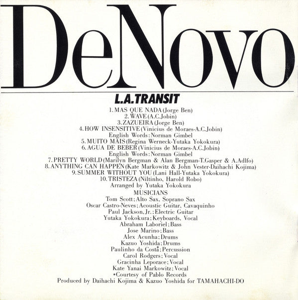 L.A. Transit : De Novo (CD, Album)