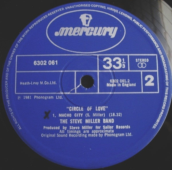 The Steve Miller Band* : Circle Of Love (LP, Album)