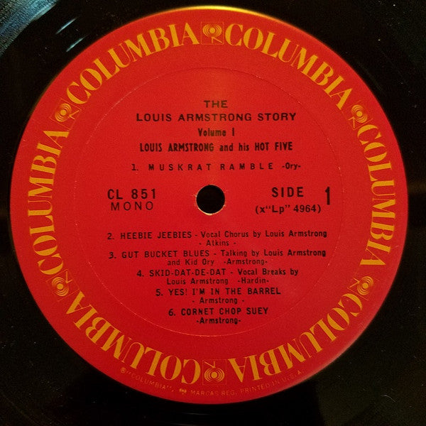 Louis Armstrong & His Hot Five : The Louis Armstrong Story - Vol.1 (LP, Comp, Mono, RE)