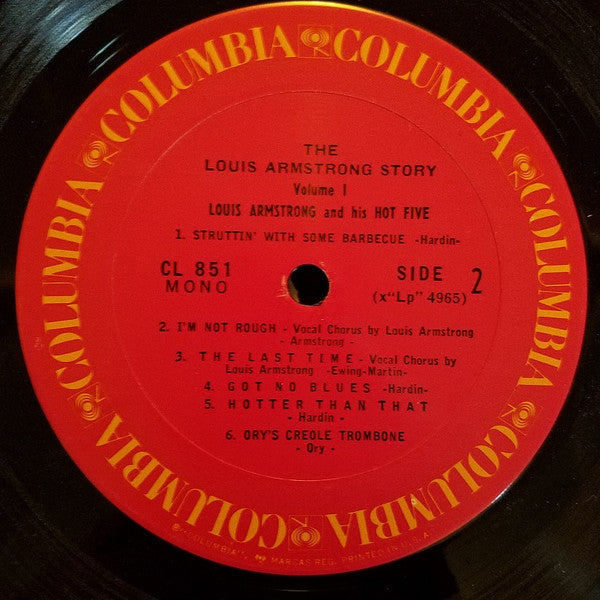 Louis Armstrong & His Hot Five : The Louis Armstrong Story - Vol.1 (LP, Comp, Mono, RE)