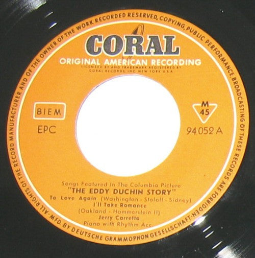 Jerry Carretta : The Eddy Duchin Story (7", EP, Mono)