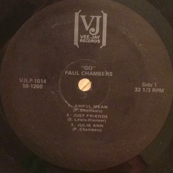 Paul Chambers (3) : Go (LP, Album, Mono, RP)