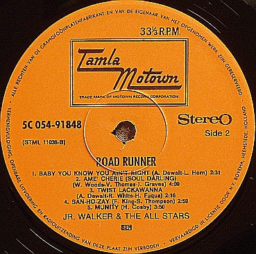 Junior Walker & The All Stars : Road Runner (LP, Album, RE)