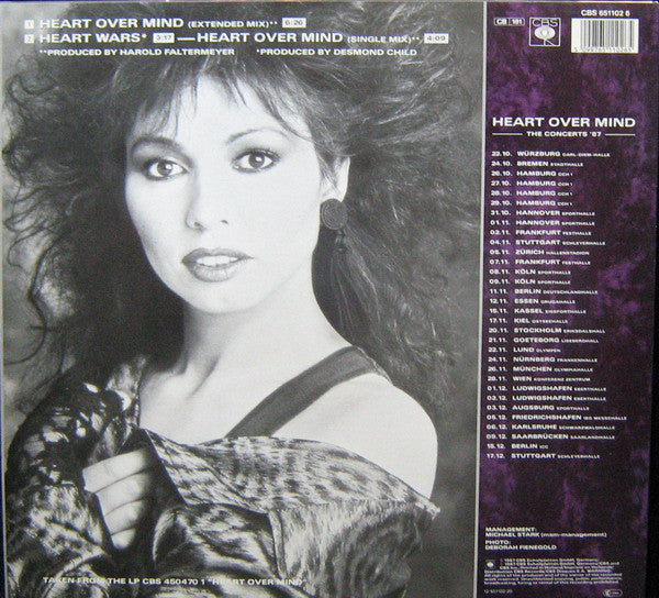 Jennifer Rush : Heart Over Mind (12", Maxi)