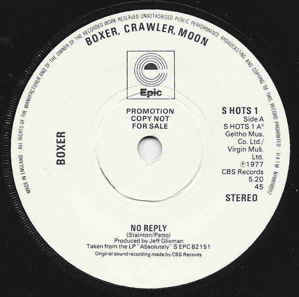 Boxer (2) / Crawler / Moon (28) : Heat On The Streets (7", EP, Promo)