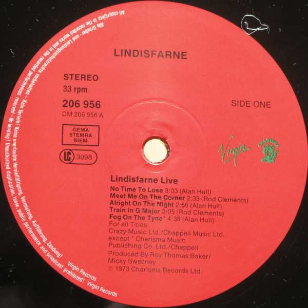 Lindisfarne : Lindisfarne Live (LP, Album, RE)