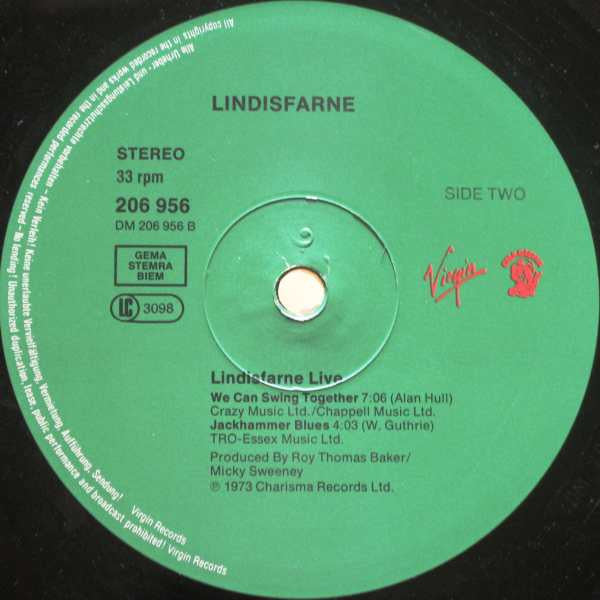 Lindisfarne : Lindisfarne Live (LP, Album, RE)