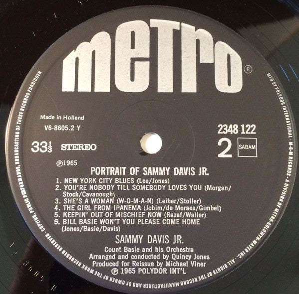 Sammy Davis Jr. With Count Basie And His Orchestra* : Portrait Of Sammy Davis Jr. (LP, RE)