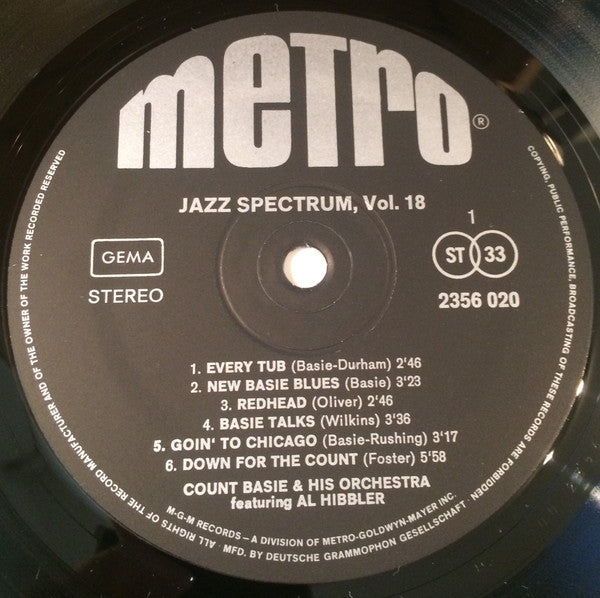 Count Basie : Jazz Spectrum Vol. 18 (LP, Comp)