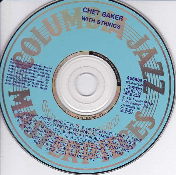 Chet Baker : With Strings (CD, Album, RE, RM, RP)