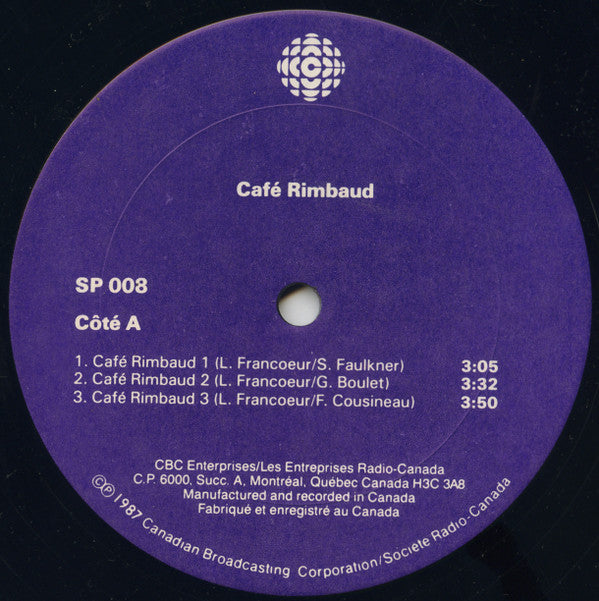 Various : Café Rimbaud (LP)