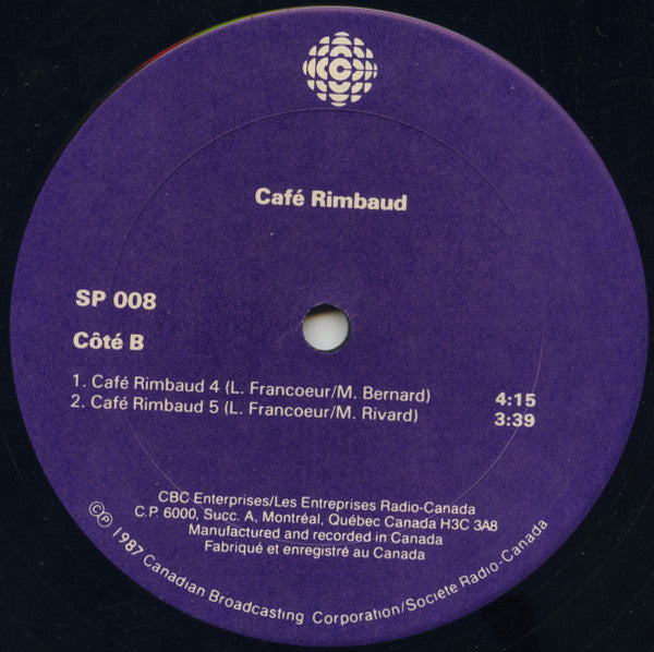 Various : Café Rimbaud (LP)