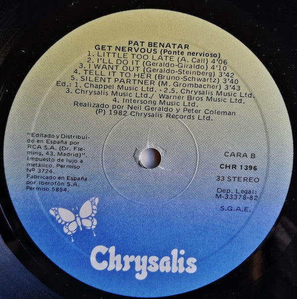 Pat Benatar : Get Nervous = Ponte Nervioso (LP, Album)