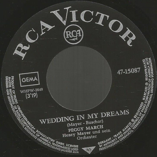 Peggy March : Yesterday Waltz / Wedding In My Dreams (7", Single)