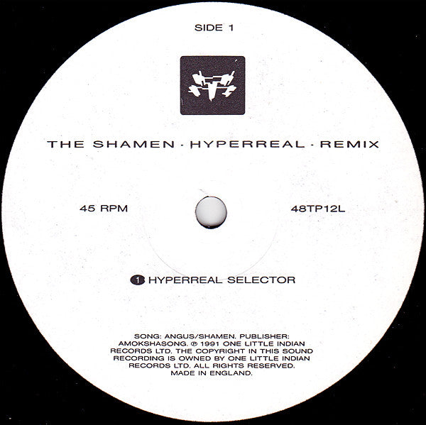 The Shamen : Hyperreal (Remix) (12", Single)