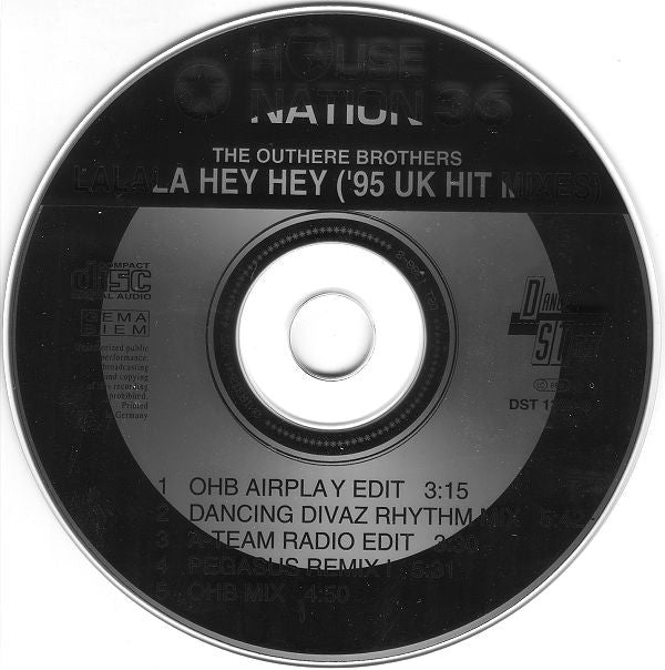 The Outhere Brothers : La La La Hey Hey ('95 UK Hit Mixes) (CD, Maxi)