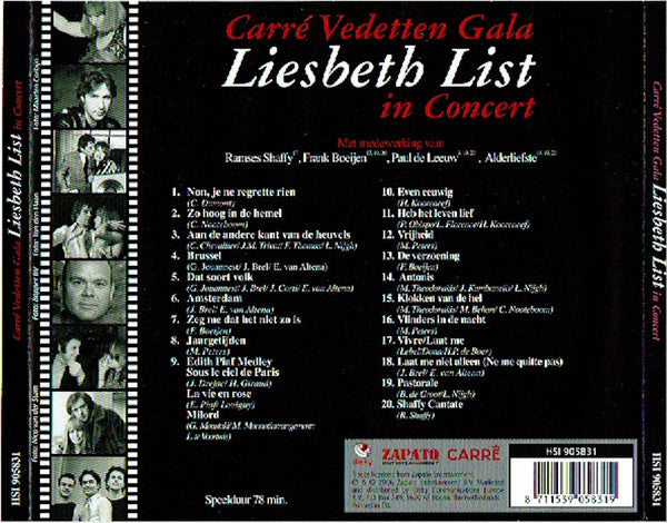 Liesbeth List : Carré Vedetten Gala - Liesbeth List In Concert (CD, Album)