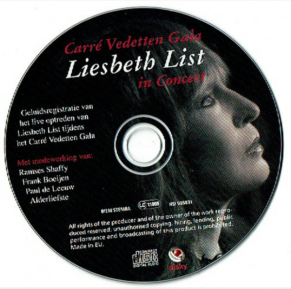 Liesbeth List : Carré Vedetten Gala - Liesbeth List In Concert (CD, Album)