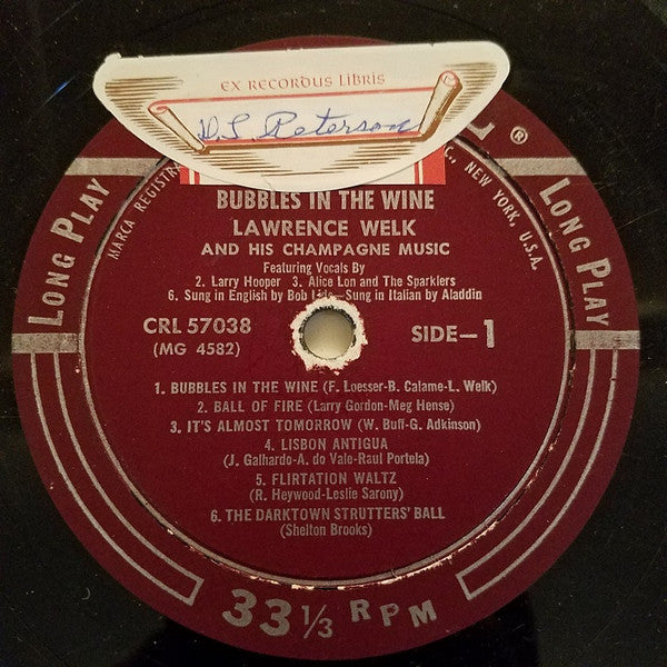 Lawrence Welk And His Champagne Music : Bubbles In The Wine (LP, Album, Red)