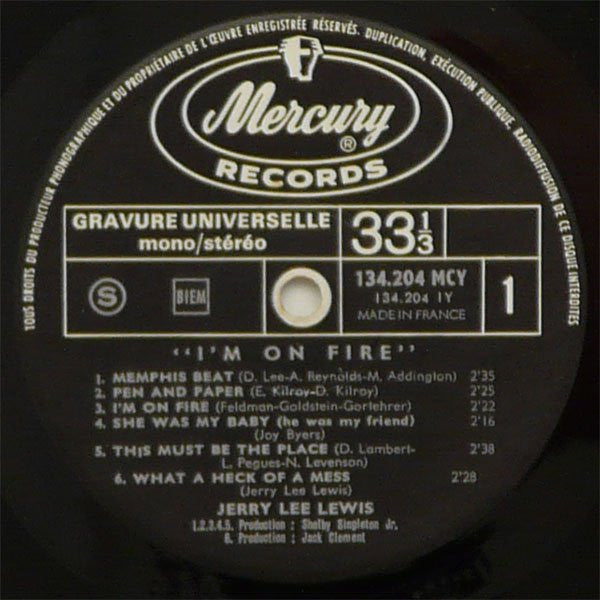 Jerry Lee Lewis : I'm On Fire (LP, Comp)
