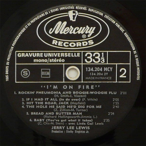 Jerry Lee Lewis : I'm On Fire (LP, Comp)