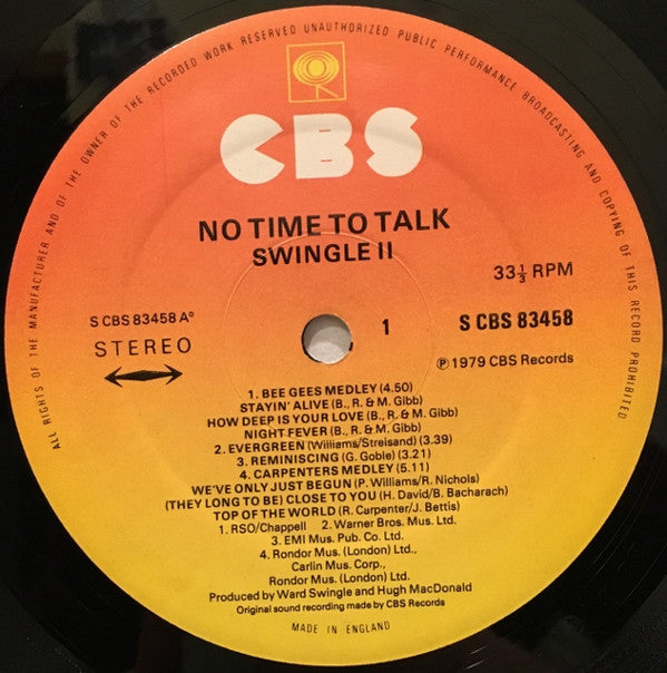 Swingle II : No Time To Talk (LP, Album)