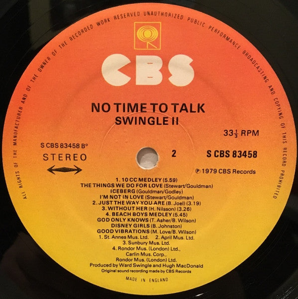 Swingle II : No Time To Talk (LP, Album)