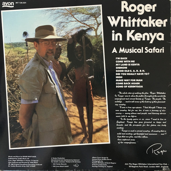 Roger Whittaker : Roger Whittaker In Kenya - A Musical Safari (LP, Album)
