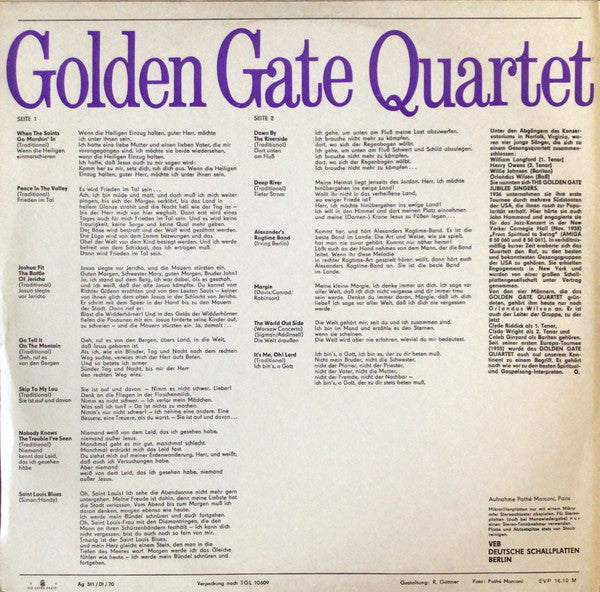 The Golden Gate Quartet : Golden Gate Quartet (LP, Comp, RE)