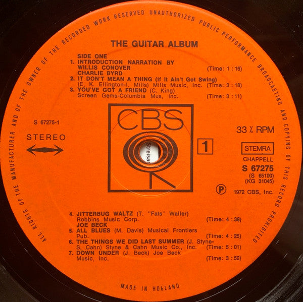 Various : The Historic Town Hall Concert -The Guitar Album (2xLP, Album, Gat)