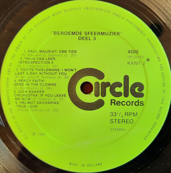 Various : Beroemde Sfeermuziek  3 - 'S Werelds Beste Orkesten En Solisten (2xLP, Comp, Gat)