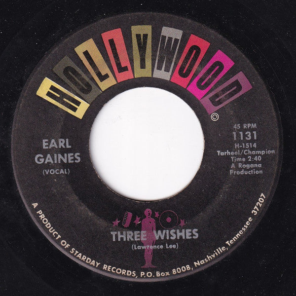 Earl Gaines : Tell Me Tonight / Three Wishes (7")
