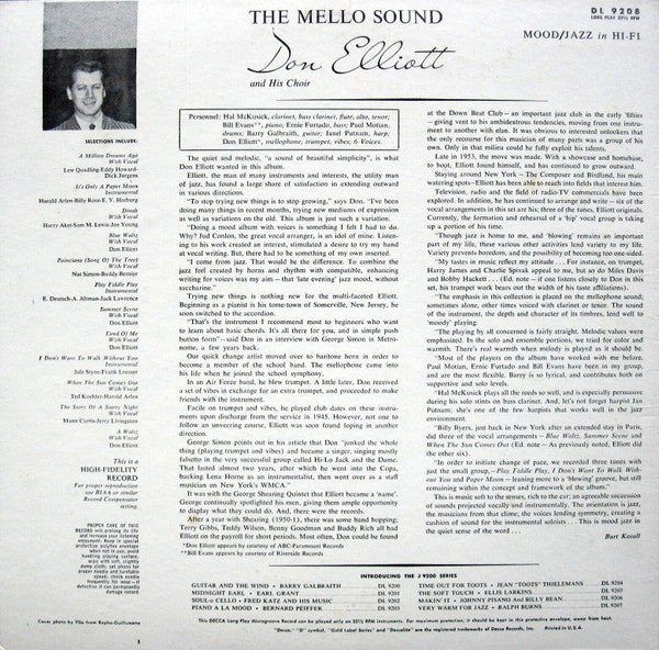Don Elliott : The Mello Sound (LP, Album, Mono)