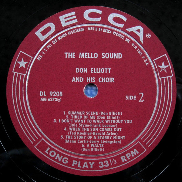 Don Elliott : The Mello Sound (LP, Album, Mono)