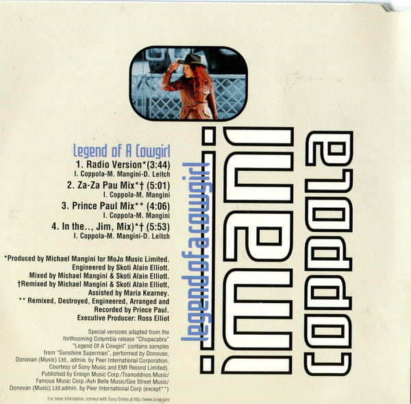 Imani Coppola : Legend Of A Cowgirl (CD, Maxi)