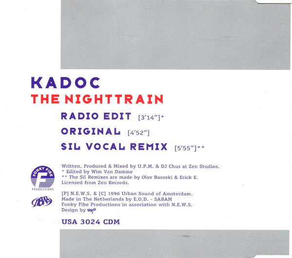 Kadoc : The Nighttrain (CD, Maxi)
